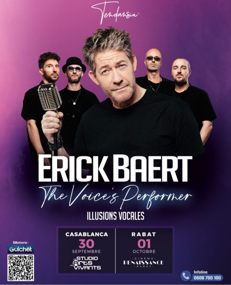 Erick Baert de retour au Maroc, les 30 septembre et 1er octobre