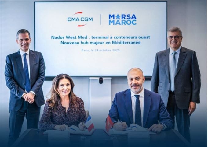 Terminal à Conteneurs Ouest de Nador West Med: Marsa Maroc et CMA CGM finalisent leur accord