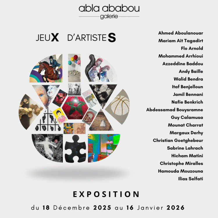 Exposition: Jeux d&rsquo;Artistes, jusqu&rsquo;au 16 janvier à Rabat