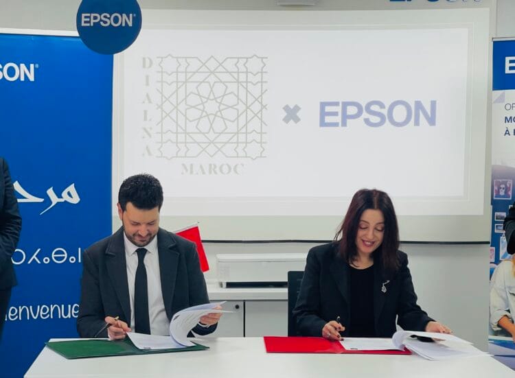 Signature de partenariat: Epson Maroc et Dialna Maroc.
