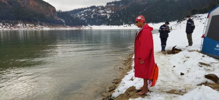 Ice Swim in Morocco