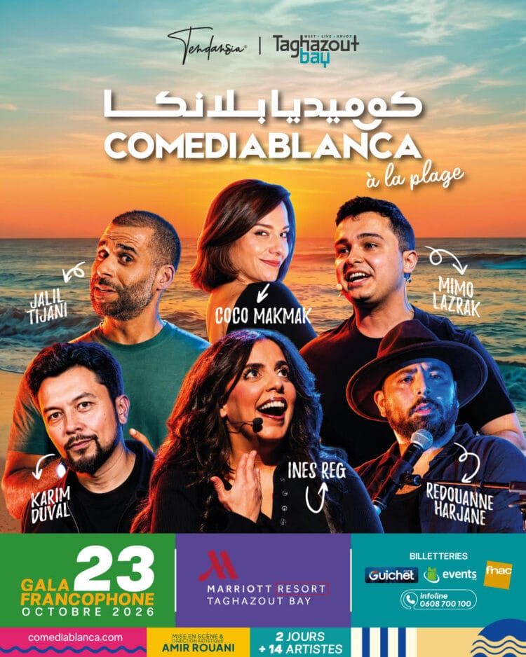 Comediablanca à Taghazout Bay en octobre 2026