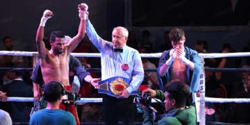 Le Marocain Othmane Ferraoun remporte le titre international WBF de boxe professionnelle