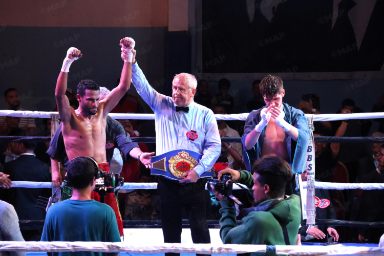 Le Marocain Othmane Ferraoun remporte le titre international WBF de boxe professionnelle